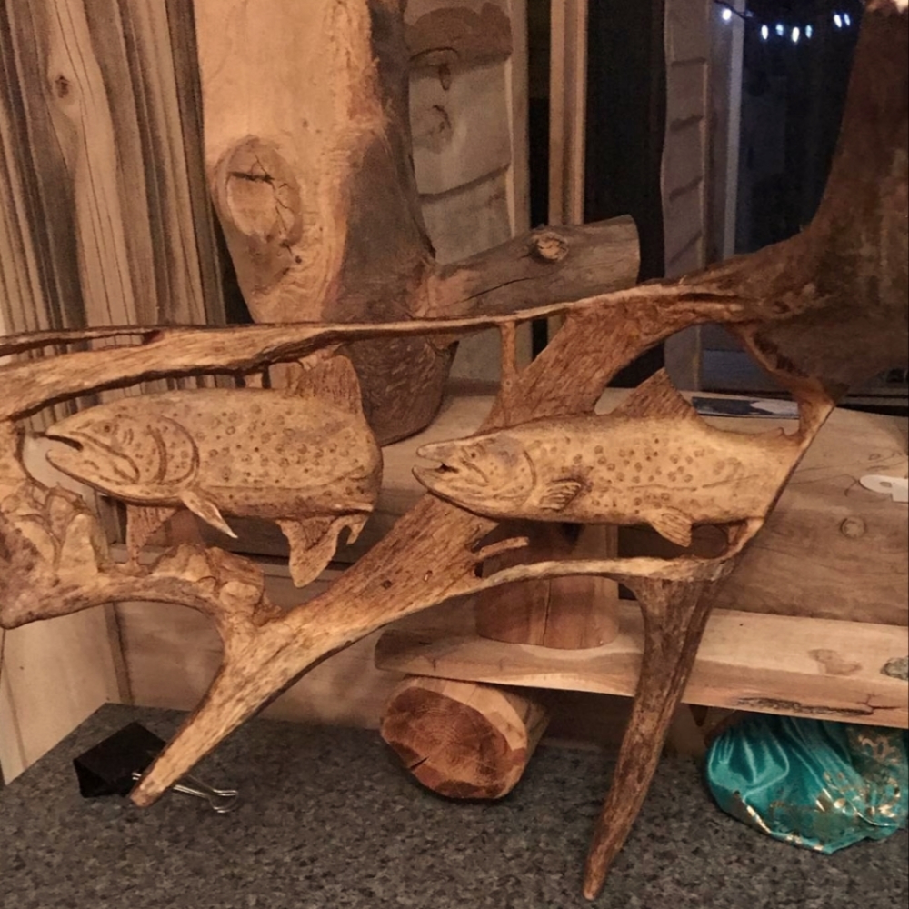 Authentic Moose Antler Sculpture